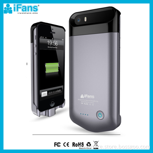 MFI 2200mAh Portable External Battery Case For iPhone5 Original 8 Pin